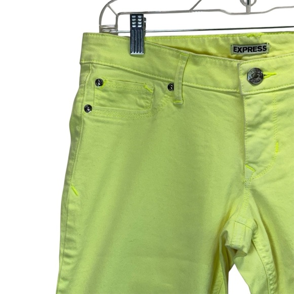 Flouresant Yellow Skinny Jeans. Size 8 - Picture 4 of 11